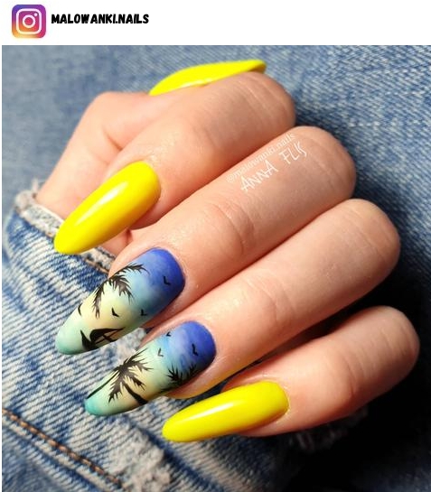 summer ombre nail polish design