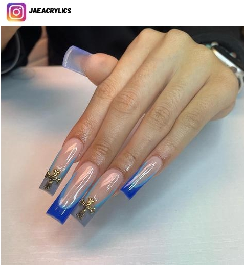 acrylic blue nail designs