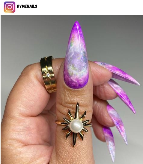amethyst nail design