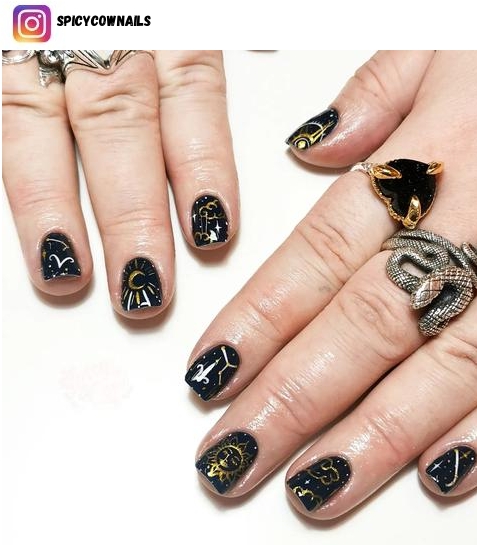 astrology nail polish design