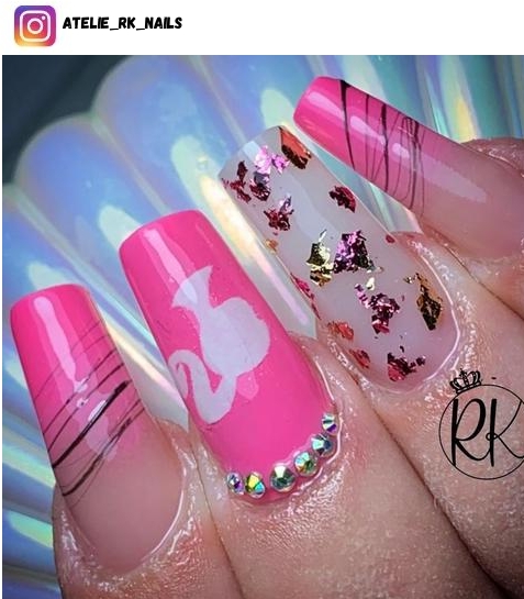 barbie nail polish design