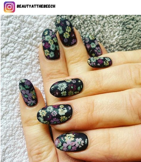 black matte nails