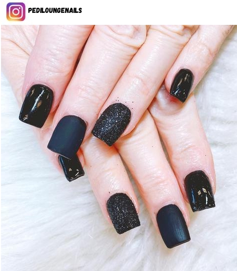 black square nail art
