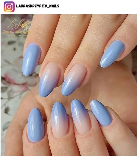 blue ombre nail design ideas