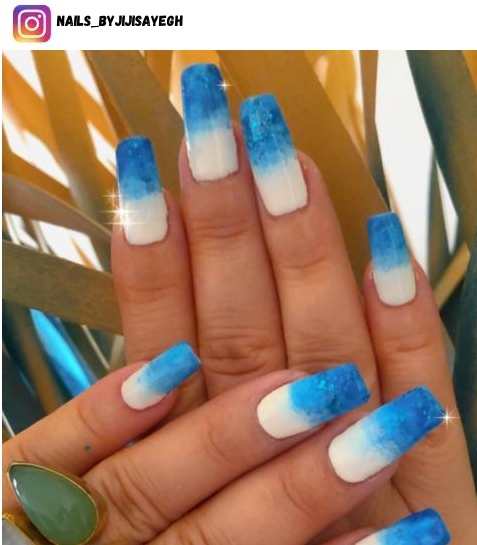 blue ombre nail designs