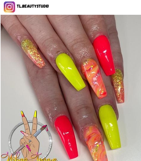 bright summer nail art