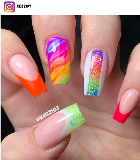 bright summer nail design
