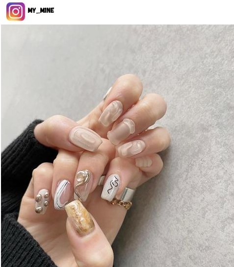 clear nail art