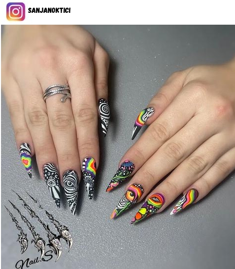 crazy nail polish design