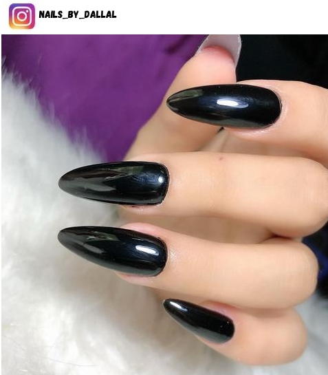 edgy black nail design