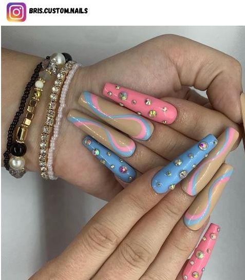 gender reveal nails