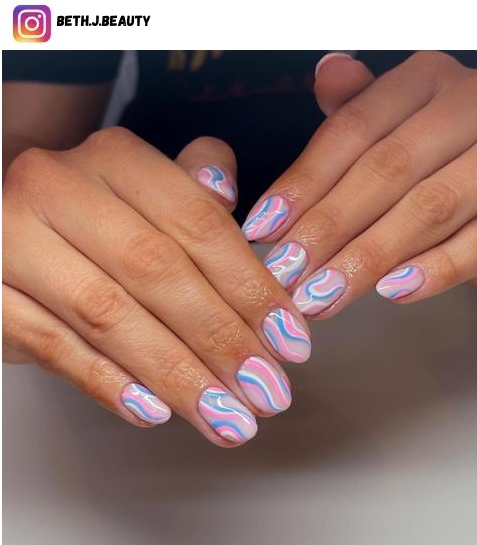 gender reveal nail design ideas