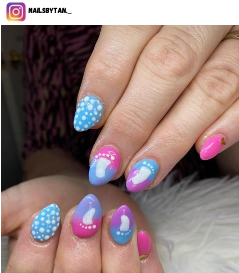gender reveal nail designs