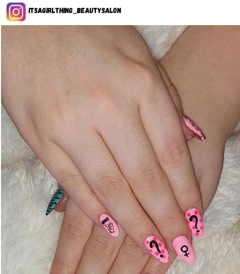 gender reveal nails