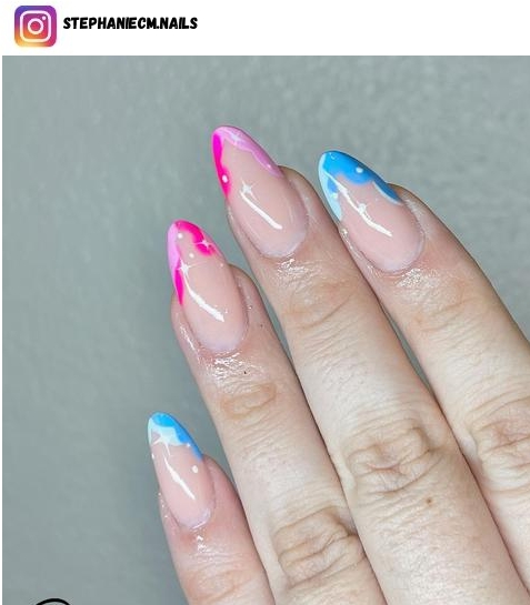 gender reveal nail design