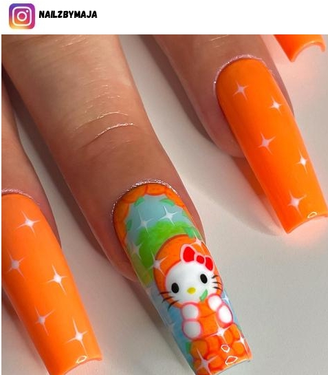 hello kitty nail polish design