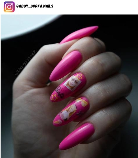 hot pink nail design ideas