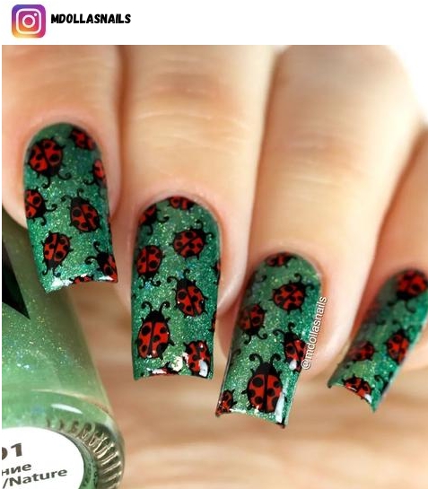 ladybug nail art