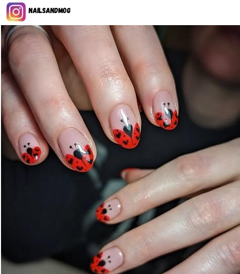 ladybug nail polish design
