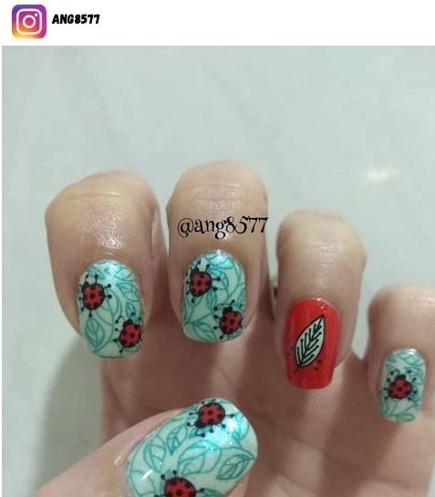 ladybug nail art