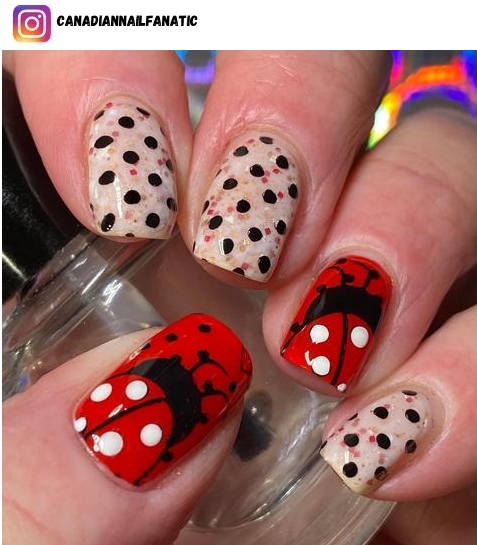 ladybug nail design ideas