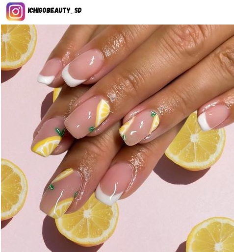 lemon nail design