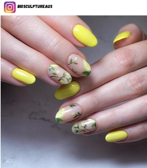 lemon nail designs