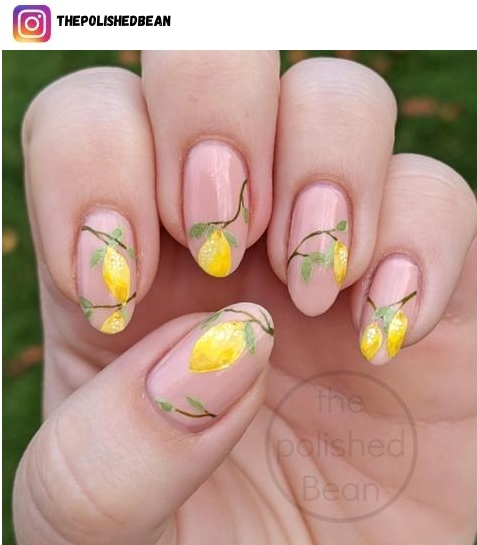 lemon nail designs