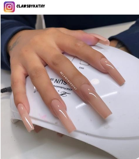 long tapered square nail design ideas