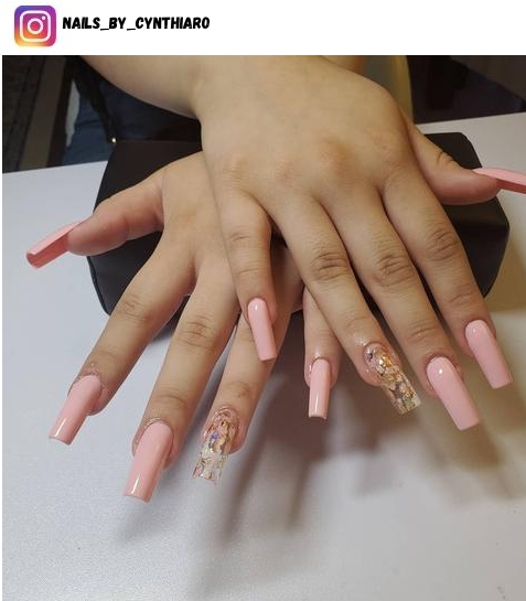 long tapered square nail design