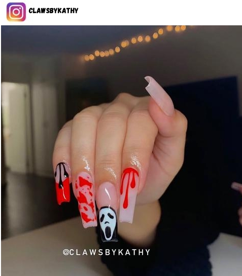 long tapered square nail design ideas