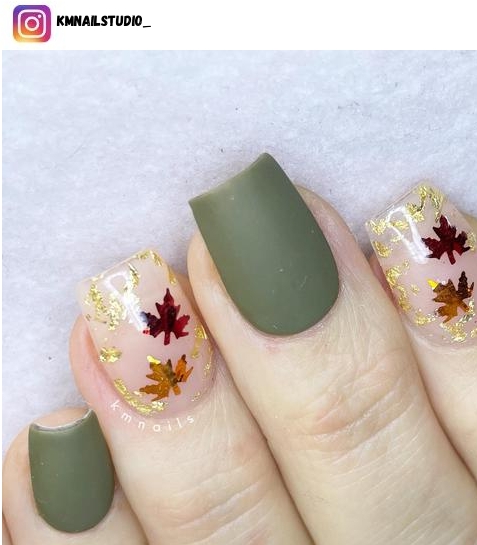 matte fall nail designs