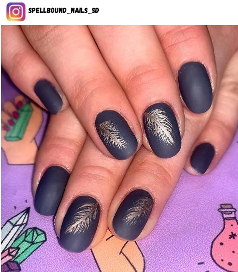 matte grey nails