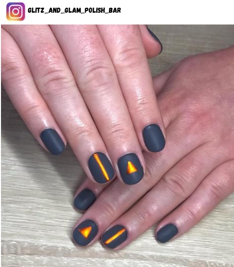 matte grey nail design ideas