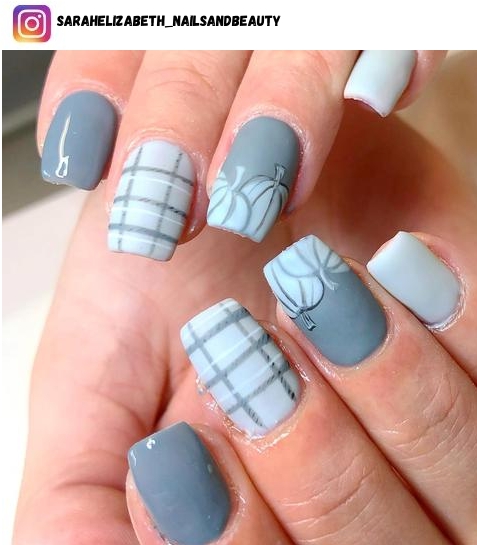 matte grey nail polish design