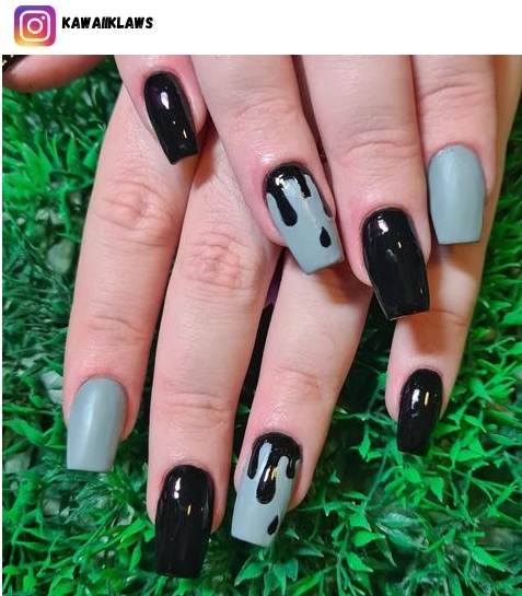 matte grey nail design ideas
