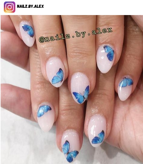 oval french tip nail designs
