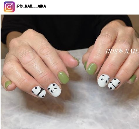 panda nail design