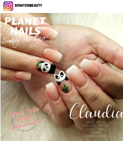 panda nail designs
