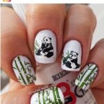 Panda nail art