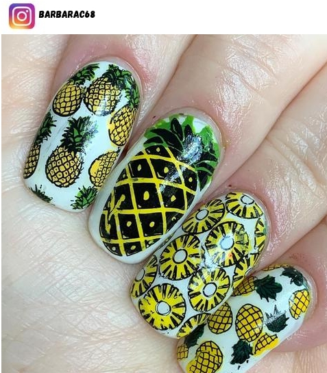pineapple nail art