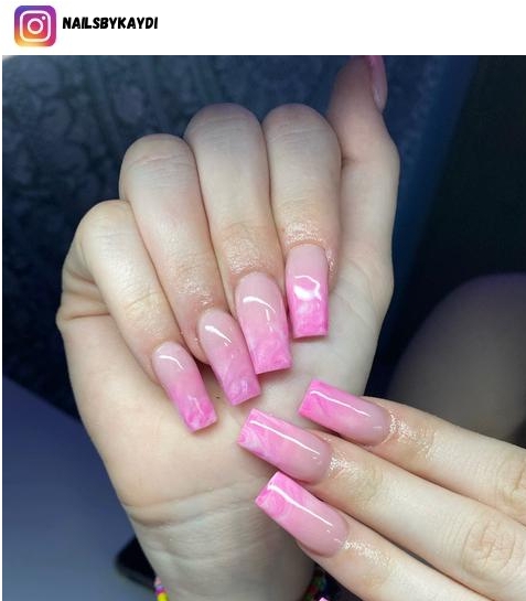 pink ombre nail design ideas