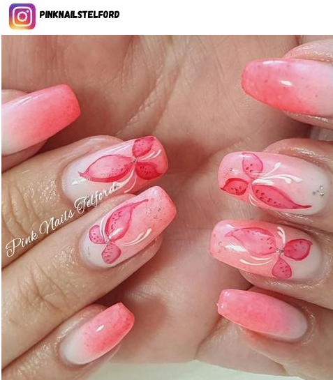 pink ombre nail design ideas