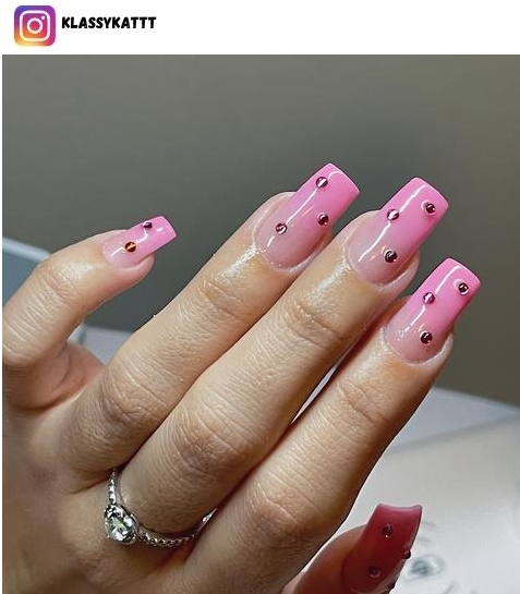 pink ombre nail art