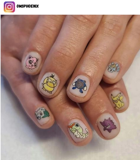 pokemon nail polish design