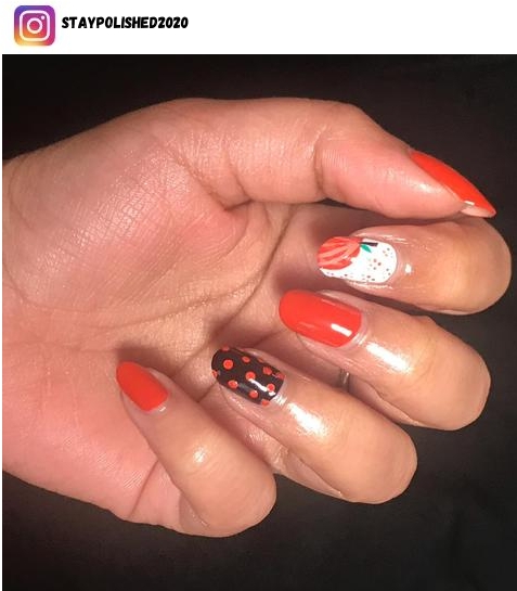 pumpkin nail design ideas