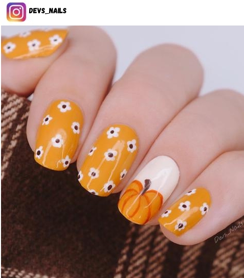 pumpkin nail designs