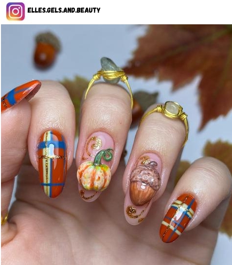 pumpkin nail design ideas