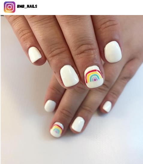 rainbow nail design