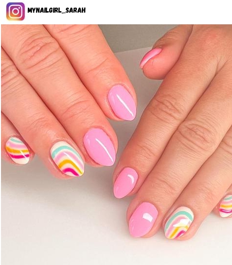 rainbow nail art
